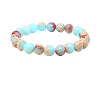 UJEDFHV beaded bracelets Natural Stone Bracelet Crystal Round Loose Bead Elastic Stretch Bangle For Women Men Jewelry(4.0MM_COLOR21)