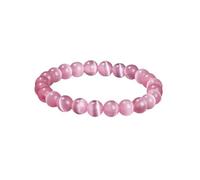 UJEDFHV beaded bracelets Natural Stone Round Bead Bracelets Women Trendy 6 8 10mm Elastic Rope Bracelet Yoga Jewelry(Beads 10mm,Dark Pink)