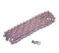 UJEDFHV bicycle chain 12Speed Bicycle Chains 8 9 10 11 12 Speed Mountain Road Bike Chain With Connecter 10S Missing Link Magic Quick Connect for bike maintenance(10S L Colorful)