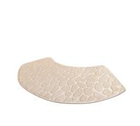 UJEDFHV Curved bath mat Practical Curved Bath Mat Non-slip Cobblestone Bathroom Floor Thickened Absorbent Bathtub Rug(Camel)