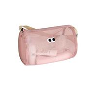 UJEDFHV Mesh beach bag Mesh Cosmetic Bag Cute Big Eyes Make Up Case Makeup Pouch Portable Toiletry Storage Candy Color(Pink)