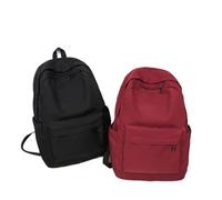 UJEDFHV School Bag Simple Solid Color Casual Backpack Lightweight Versatile High School Student Bag Daypacks ForHangingOut(Black)