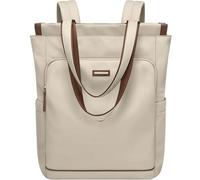 UJEDFHV School Bag Women Backpack Convertible Shoulder Bag Aesthetic With Laptop Compartment Secret Pocket 15.6 Inch Large(Apricot(32x40x13cm))