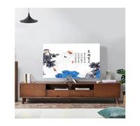 UJEDFHV TV Cover Landscape Elastic Force Television Hood TV Dust Cover Cloth 32-75 Inch Simple and Modern Chinese Style(09,65-70 inch)