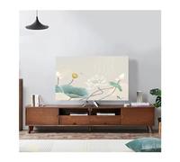 UJEDFHV TV Cover Landscape Elastic Force Television Hood TV Dust Cover Cloth 32-75 Inch Simple and Modern Chinese Style(10,75 inch)