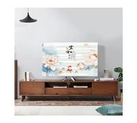 UJEDFHV TV Cover Landscape Elastic Force Television Hood TV Dust Cover Cloth 32-75 Inch Simple and Modern Chinese Style(04,52-60 inch)