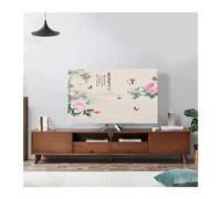 UJEDFHV TV Cover Landscape Elastic Force Television Hood TV Dust Cover Cloth 32-75 Inch Simple and Modern Chinese Style(05,43-46 inch)
