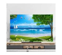 UJEDFHV TV Cover TV Cover Dust Cover Cover Towel 43 Inch 55 Inch 50 Inch 65 Inch Hanging LCD Cover Multi-size Universal Decoration(04,65inch(151x92cm))
