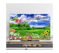 UJEDFHV TV Cover TV Cover Dust Cover Cover Towel 43 Inch 55 Inch 50 Inch 65 Inch Hanging LCD Cover Multi-size Universal Decoration(08,65inch(151x92cm))