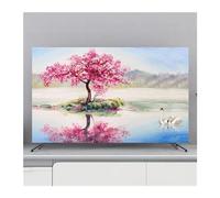 UJEDFHV TV Cover TV Cover Protection Dust Cover Household Hanging TV Dust Cover Home Universal Flowers Decoration Simple(I,55inch 130x80cm)