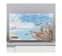 UJEDFHV TV Cover TV Cover Protection Dust Cover Household Hanging TV Dust Cover Home Universal Flowers Decoration Simple(F,65inch 152x92cm)