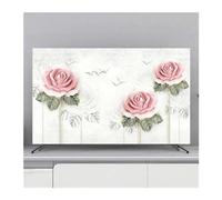 UJEDFHV TV Cover TV Cover Protection Dust Cover Household Hanging TV Dust Cover Home Universal Flowers Decoration Simple(H,45-48inch 110x65cm)