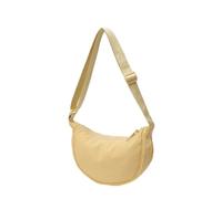 UJEDFHV Women's Nylon Hobo Nylon Zipper Crossbody Bag For Men Women Crescent-shaped Dumpling Under The Armpits for Everyday(Light Yellow)