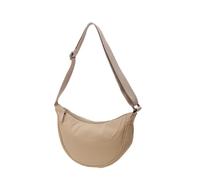 UJEDFHV Women's Nylon Hobo Nylon Zipper Crossbody Bag For Men Women Crescent-shaped Dumpling Under The Armpits for Everyday(Khaki)