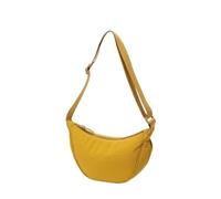 UJEDFHV Women's Nylon Hobo Nylon Zipper Crossbody Bag For Men Women Crescent-shaped Dumpling Under The Armpits for Everyday(YELLOW)