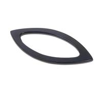 UJEDFHV Wooden Wallet Handle 1pcs 20cm Solid Wood Eye Shape Handle for Bag Crochet Handbag Frame Replacement Straps Knit Purse DIY Wallet Accessory for DIY Bag(Black)