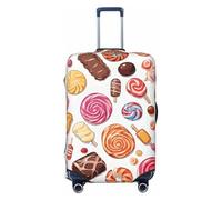 UJHBGTYVCX Colorful Sweet Lollipop Cupcake Donut Universal Suitcase Cover - Stylish Protective Bag Cover for Travel & Business Luggage - Double-Sided Print Design with Elastic Material