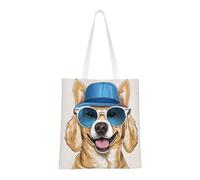 UJHBGTYVCX Cute French Bulldog Stylish Totes With Full-Print Design â€“ Lightweight 100% Polyester Canvas Bag For Daily Use, School, And Shopping