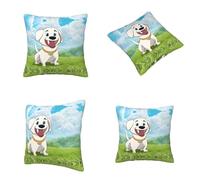 UJHBGTYVCX Cute Labrador Dog Stylish Throw Pillow Soft Double Sided Print Decorative Cushion Cover For Sofa, Bed Car Polyester Comfortable Home Accent