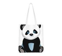 UJHBGTYVCX Cute Panda Stylish Totes With Full-Print Design – Lightweight 100% Polyester Canvas Bag For Daily Use, School, And Shopping