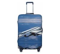 UJHBGTYVCX Flying Airplane Universal Suitcase Cover â€“ Stylish Protective Bag Cover for Travel & Business Luggage â€“ Double-Sided Print Design with Elastic Material