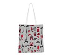 UJHBGTYVCX French Fashion Model Ferrets Stylish Totes With Full-Print Design â€“ Lightweight 100% Polyester Canvas Bag For Daily Use, School, And Shopping
