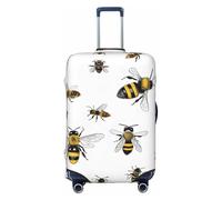 UJHBGTYVCX Funny Bees Universal Suitcase Cover - Stylish Protective Bag Cover for Travel & Business Luggage - Double-Sided Print Design with Elastic Material