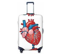 UJHBGTYVCX Human Anatomy Heart Chart Universal Suitcase Cover â€“ Stylish Protective Bag Cover for Travel & Business Luggage â€“ Double-Sided Print Design with Elastic Material