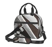 UJHBGTYVCX Japan Samurai Sword Lunch Bag with Full-Print Design Lightweight Waterproof Insulated Bag for Work, School Picnic Detachable Shoulder Strap Zipper Pockets