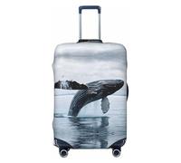 UJHBGTYVCX Killer Whale Universal Suitcase Cover â€“ Stylish Protective Bag Cover for Travel & Business Luggage â€“ Double-Sided Print Design with Elastic Material