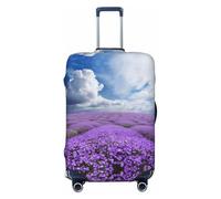 UJHBGTYVCX Lavender Flower Universal Suitcase Cover â€“ Stylish Protective Bag Cover for Travel & Business Luggage â€“ Double-Sided Print Design with Elastic Material