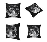 UJHBGTYVCX Moon Stylish Throw Pillow Soft Double Sided Print Decorative Cushion Cover For Sofa, Bed Car Polyester Comfortable Home Accent