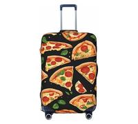 UJHBGTYVCX Pizza 3D Universal Suitcase Cover â€“ Stylish Protective Bag Cover for Travel & Business Luggage â€“ Double-Sided Print Design with Elastic Material