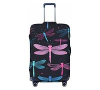UJHBGTYVCX Purple Dragonfly Universal Suitcase Cover – Stylish Protective Bag Cover for Travel & Business Luggage – Double-Sided Print Design with Elastic Material