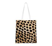UJHBGTYVCX Rough Leopard Print Stylish Totes With Full-Print Design â€“ Lightweight 100% Polyester Canvas Bag For Daily Use, School, And Shopping