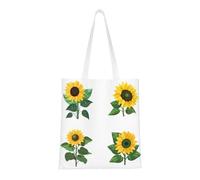 UJHBGTYVCX Sunflower Printed Stylish Totes With Full-Print Design â€“ Lightweight 100% Polyester Canvas Bag For Daily Use, School, And Shopping
