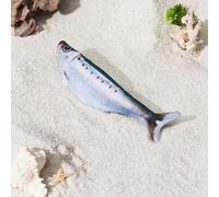 UJHKAQVGT Bite-Sized Realistic Flopping Fish Cat Toys, Interactive Cat Toys for All Breeds, Tap-Activated 3 Flapping Mode, Sardine/Saury/Yellow Croaker, 7.1 Inches, with Catnip, Rechargeable