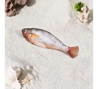 UJHKAQVGT Bite-Sized Realistic Flopping Fish Cat Toys, Interactive Cat Toys for All Breeds, Tap-Activated 3 Flapping Mode, Sardine/Saury/Yellow Croaker, 7.1 Inches, with Catnip, Rechargeable