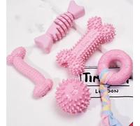 UJHKAQVGT Dog Toy Set, Grind-Resistant Tooth Cleaning Toy Combination, pet self-Fun and Boredom Interactive Toy, Multi-Specification Package Optional (Including Plush/Cotton Rope/Leaking Food Ball)