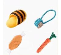 UJHKAQVGT Dog Toy Set, Grind-Resistant Tooth Cleaning Toy Combination, pet self-Fun and Boredom Interactive Toy, Multi-Specification Package Optional (Including Plush/Cotton Rope/Leaking Food Ball)