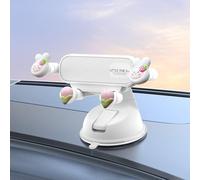 UJHKAQVGT Girls' car Mobile Phone Holder, Cute Cartoon Mobile Phone Holder, Powerful Suction Cup/Dual-Purpose Base, Universal for car Dashboard windshields, and Can't Shake The Muse Exclusive Model.