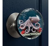 UJHKAQVGT Unique Decorative Door Handle, Retro Round Resin Epoxy Flower Door Knob Retro, Floral & Animal Designs, Artistic Unique Knob for Modern/Classic Bedrooms, Nature-Themed Home Decor