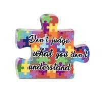 UJIMS Autism Awareness Gift Puzzle Piece Awareness Desktop Ornament Autism Supporter Gift Mental Health Gifts (AutismPuzzleDesktop)