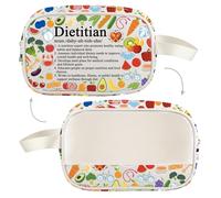 UJIMS Dietitian Toiletry Cosmetic Bags New Nutritionist Gift Dietitian Makeup Bag RD Clinical Nutritionist Merch (DietitianMbag)