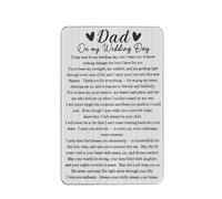 UJIMS Father of The Bride Gifts from Daughter Dad On my Wedding Day Metal Wallet from Son Thank You Gift for Step Dad (WeddingDayWalletCard)