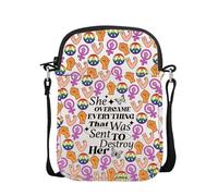 UJIMS Feminist Gift Women Empowerment Crossbody Bag Feminism Gifts Women Power Bag Female Warrior Gift, Feministcb
