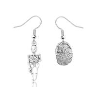 UJIMS Forensic Scientist Gifts Crime Scene Investigator Earrings CSI Police Gift Investigation Analysts Earrings Specialist Gift, 1, Stainless Steel, Rhinestone