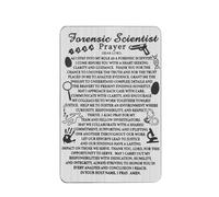 UJIMS Forensic Scientist Gifts Forensic Science Prayer Wallet Card Crime Scene Investigator Gifts Crime Lab Analyst Gift, FSWalletCard, Modern
