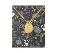 UJIMS Forensics Scientist Gift Fingerprints Pendant Necklace Science Investigator Jewelry CSI Crime Scene Criminologist Gift, 1, Stainless Steel, Rhinestone