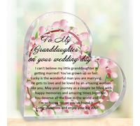 UJIMS Granddaughter Wedding Desk Decoration To My Granddaughter on your Wedding Day Gifts from Grandma Grandpa (GranddaughterDesktop)